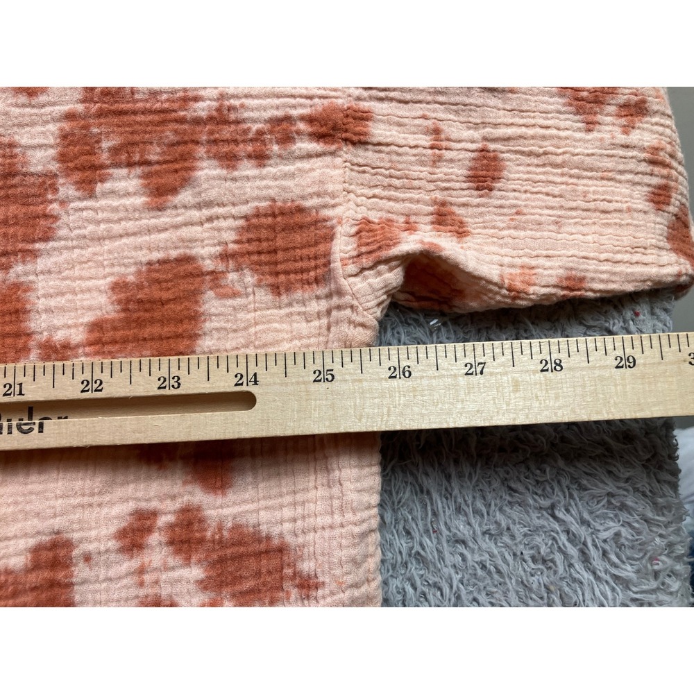 Pure Jill Shirt Womens Medium Petite Tie-Dye Oversized Boxy Mature Boho Festival - Picture 7 of 9